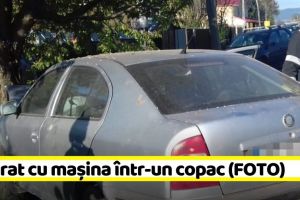 NEAMȚ: Rănit grav după ce a intrat cu maşina într-un copac (FOTO)