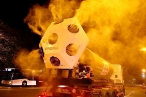Continua dezinfectia cu un atomizor de mare capacitate, pe strazile principale din Constanta