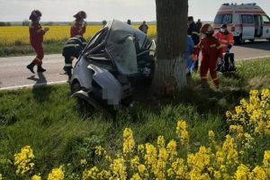 Judetul Tulcea: O soferita si-a pierdut viata dupa ce masina in care se afla s-a izbit de un copac (galerie foto+video)