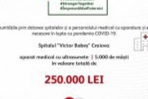 HEINEKEN România donează Spitalului Clinic de Boli Infecţioase şi Pneumoftiziologie ”Victor Babeş” Craiova un ecograf de înaltă performanţă şi măşti de protecţie pentru personalul medical,