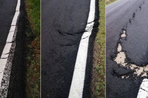 S-a surpat asfaltul nou de pe drumul Utvin – Sânmihaiu Român. Călin Dobra: Avem garanţie de trei ani