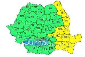 ACUM: Vrancea sub avertizare cod galben de vijelii şi ploi torenţiale