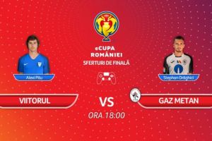 FC Viitorul sustine meciul din sferturile de finala ale competitiei eCupa Romaniei