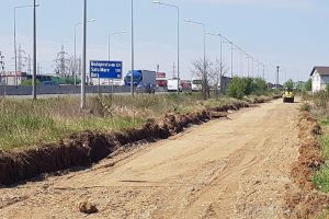 Lucrările la primul tronson de drum colector al şoselei de centură au început din Nufărul