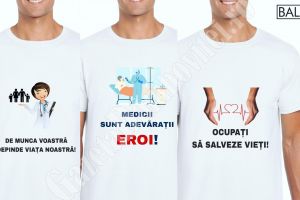 ȘTIREA DE BINE: Un tânăr a donat spitalului judeţean profitul obţinut din vânzarea unor tricouri cu mesaje pentru medici