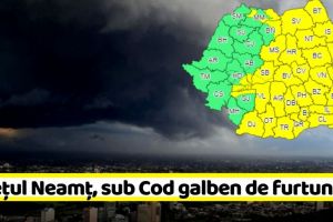 METEO: Judeţul Neamţ, sub Cod galben de furtuni