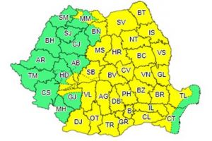 Braşovul sub Cod galben de ploi şi instabilitate atmosferică până la ora 22.00
