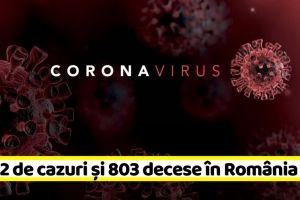 Coronavirus: 13.512 de cazuri confirmate şi 803 decese în România (4 mai)