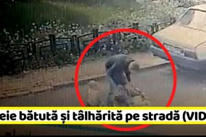 Piatra-Neamţ: Femeie bătută şi tâlhărită pe stradă (VIDEO)