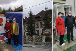 FOTO| SPRIJIN pentru Spitalului Orăşenesc din Abrud: Cabine de decontaminare, mănuşi, termometre şi dezinfectant tegumentar, donate unităţii medicale