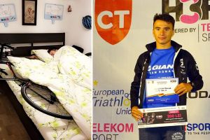 Triatlonistul constantean Cristian Tranulea nu se desparte de bicicleta nici in somn. Campionul, intrebat - Și prietena nu e geloasa?“