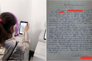 FOTO. Scrisoarea unei eleve din România către primar. L-a rugat să o ajute cu un telefon pentru lecţii