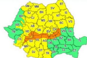 ALERTĂ de vreme rea în Alba şi alte judeţe: COD PORTOCALIU de vânt cu rafale de 140 km/h, până joi seara