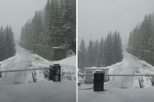 VIDEO: Iarna nu vrea să plece – Pe Transfăgărăşan ninge abundent