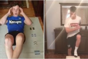 Taburetul, cainele si sticla de apa:  Cum se pregatesc in izolare Andreas Avramescu si Dumitru Muzechearu, sportivi la CS Medgidia (video)