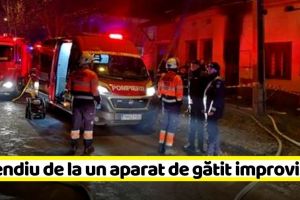 NEAMȚ: Incendiu de la un aparat de gătit improvizat