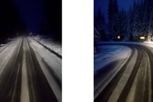 S-a întors iarna în centrul ţării. Mai multe sectoare de drum din Harghita sunt acoperite cu zăpadă