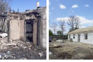 Mobilizare de forte la Tufesti pentru 7 copii orfani / Focul le-a ars casa iar preotul, ajutat de localnici, o ridica “din cenusa”