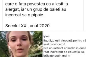 SUNTEM INCA DEPARTE……Mentalitate de ev mediu, „deci femeia e de vina daca se imbraca asa”!