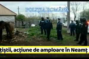 Poliţiştii, acţiune de amploare în zona Târgu-Neamţ (VIDEO)
