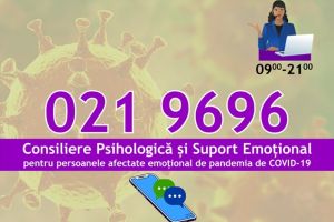 Linie telefonică de asistenţă psihologică, pentru persoanele afectate de COVID-19