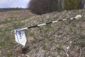 Fotografia zilei: Indicator pus la pământ pe traseul Cavnic- Vf. Mogoşa