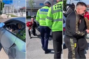 Moment inedit în trafic! Sătmărean tras pe dreapta de poliţişti, şi-a cerut iubita în căsătorie