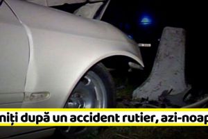 NEAMȚ: 2 răniţi după ce o maşină a intrat într-un cap de pod