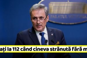 Ministrul de Interne: „Când vedeţi că cineva strănută şi nu are mască puteţi suna la 112, e în zona penalului”