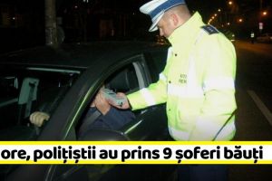 NEAMȚ: În doar 8 ore, poliţiştii au prins 9 şoferi beţi la volan