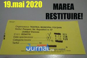 Teatrul Municipal Focşani restituie cetăţenilor banii pe biletele cumpărate la Galele Teatrale 2020!