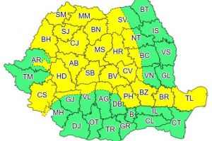 Avertizare de ploi şi vijelii. Cod galben de vânt în Bistriţa-Năsăud