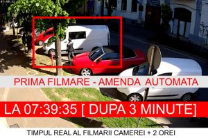 VIDEO. Ghinion curat! Sătmărean amendat la două minute după ce a parcat
