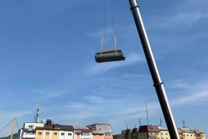 Lucrările de construcţie a heliportului la SJU Bistriţa avansează