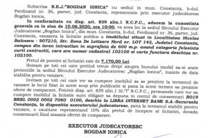Imobil din comuna Nicolae Balcescu scos la vanzare prin licitatie publica