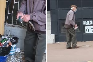 VIDEO. Bătrân filmat în timp ce jumulea un porumbel pe stradă: ,,Îl mănânc”