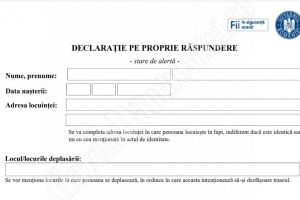 De astăzi, este nevoie de o nouă declaraţie pentru părăsirea localităţii