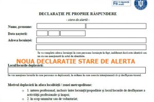 Ce bifam pe declaratie daca iesim din localitate pentru bunuri de stricta necesitate