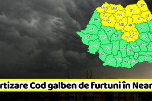METEO: Avertizare Cod galben de furtuni în Neamţ