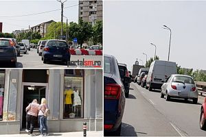 FOTO. Prima zi după starea de urgenţă. Aglomeraţie în trafic la Satu Mare