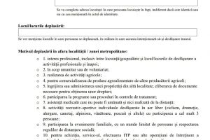DOCUMENT. Descarcă declaraţia pe propria răspundere pentru starea de alertă