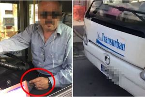 VIDEO. Șofer Transurban fără mască volan. Filmat cum fumează în autobuz