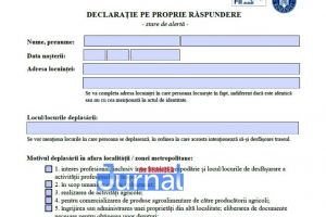 ATENȚIE: Declaraţia pe propria răspundere A FOST MODIFICATĂ | Ce auuitat autorităţile să adăuge