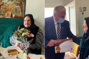 FOTO| Aniversare emoţionantă în Alba: Doamna Cornelia din Cetea a împlinit un secol de viaţă