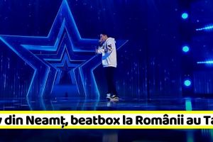 Ștefan, un elev din Neamţ, a trecut în etapa următoare a emisiunii Românii au Talent cu un moment de beatbox
