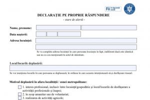 Declaraţia pe propria răspundere a fost modificată. Descarcă noul document!