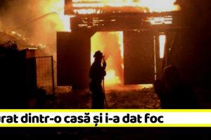 NEAMȚ: Tânăr reţinut după ce a furat dintr-o casă şi i-a dat foc