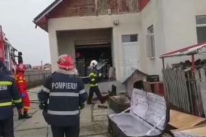 Sicrie şi coroane funerare, distruse în urma unui incendiu