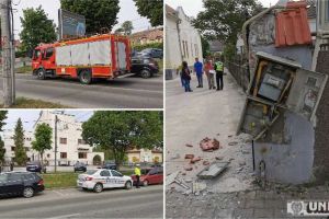 FOTO| Scurgere de gaze naturale, în faţa Palatului Copiilor, din Alba Iulia. Intervin pompierii pentru asigurare măsurilor PSI