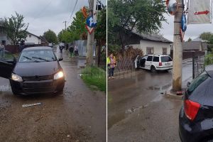 Accident în Iţcani, între un VW Polo şi un VW Passat